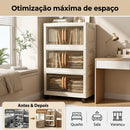 Armário Dobrável 4 Compartimentos com Porta Magnética