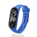 Relógio Digital Infantil LED à Prova d'Água com Pulseira de Silicone