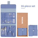 IMPERDÍVEL CONJUNTO MANICURE 16 EM 1 AÇO INOX.