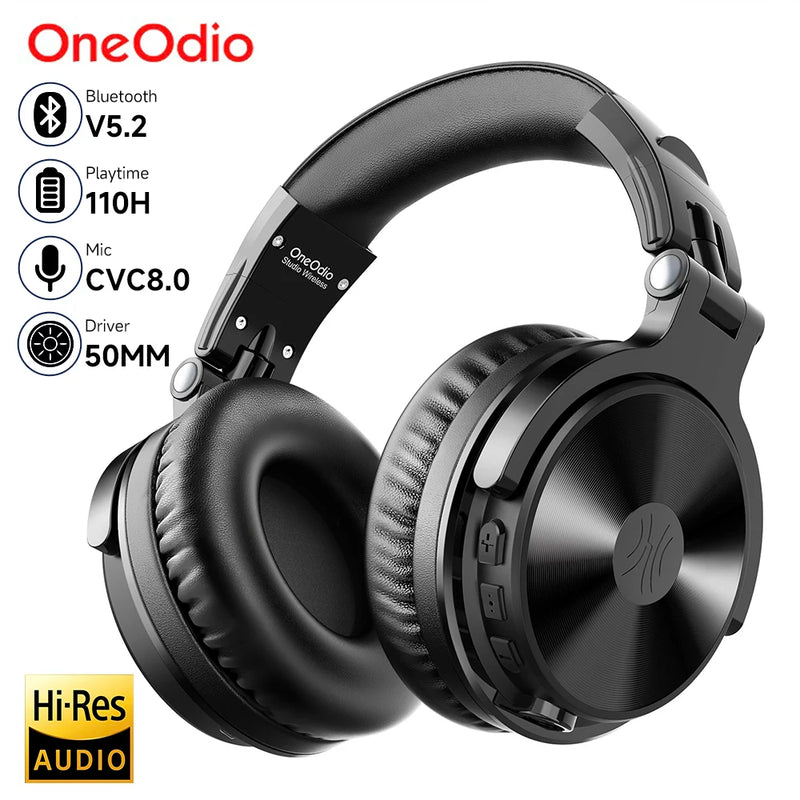 Headphone Bluetooth OneOdio Pro-C com Microfone, 110h de Bateria e Áudio Hi-Res