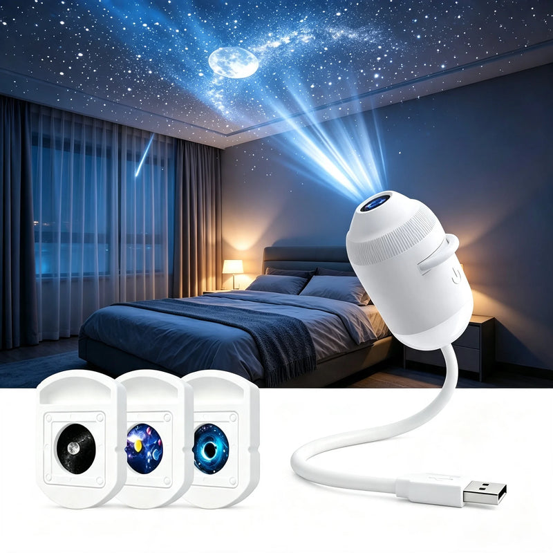 Projetor de Céu Estrelado USB para Quarto e Carro