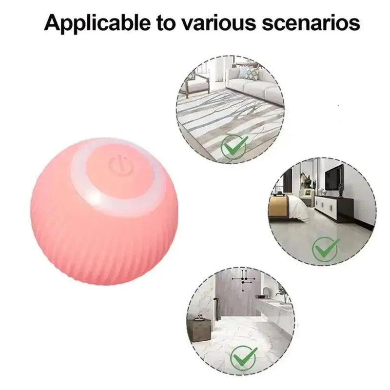 BRINQUEDO BOLA, RECARREGÁVEL PARA CÃES E GATOS.