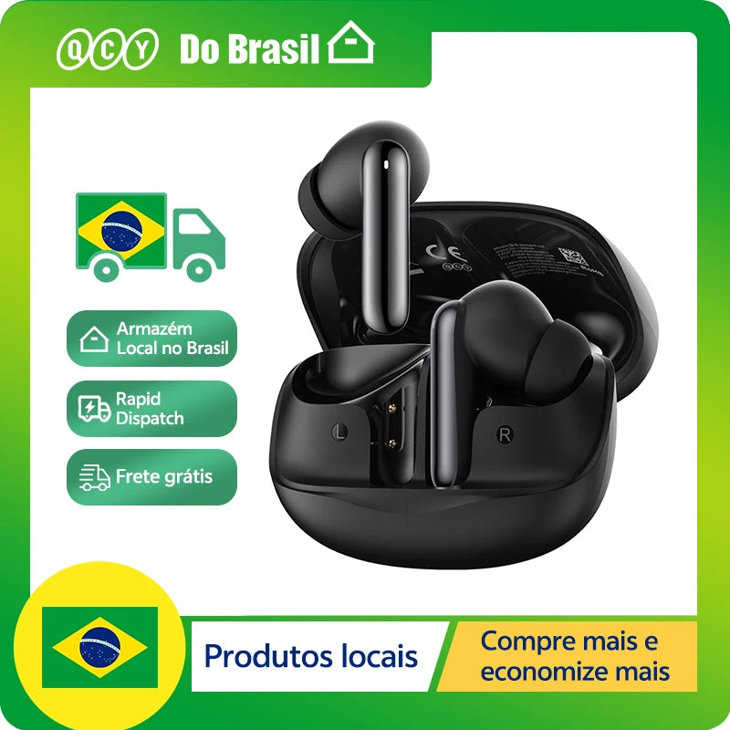 Fone de Ouvido Bluetooth QCY MeloBuds N50 ANC