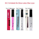 Kit 3 Batom Gloss Latex Max Love