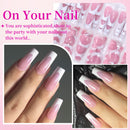 Kit 144 Unhas Postiças Francesinha