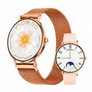 Smartwatch Feminino AURAFIT Pulseira de Metal com Modos Esportivos e Notificações