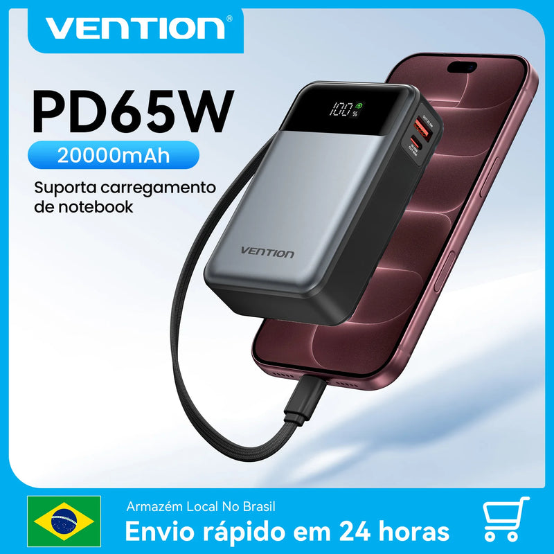 Power Bank Vention 20.000 mAh 65W