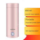 400ML Electric Heating Cup Small Portable Electric Heating Water Cup Insulation One Boiling Water Kettle Travel