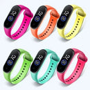 Relógio Digital Infantil LED à Prova d'Água com Pulseira de Silicone