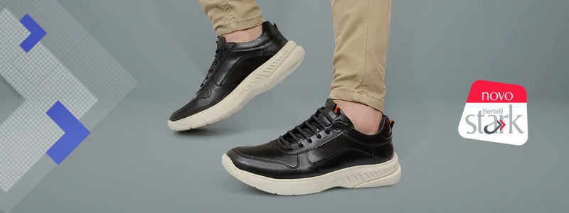Sapatenis Masculino de Luxo Tênis Casual Calce Fácil Elástico Sola Alta Couro Confortável
