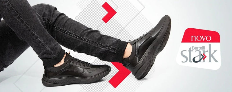 Sapatenis Masculino de Luxo Tênis Casual Calce Fácil Elástico Sola Alta Couro Confortável