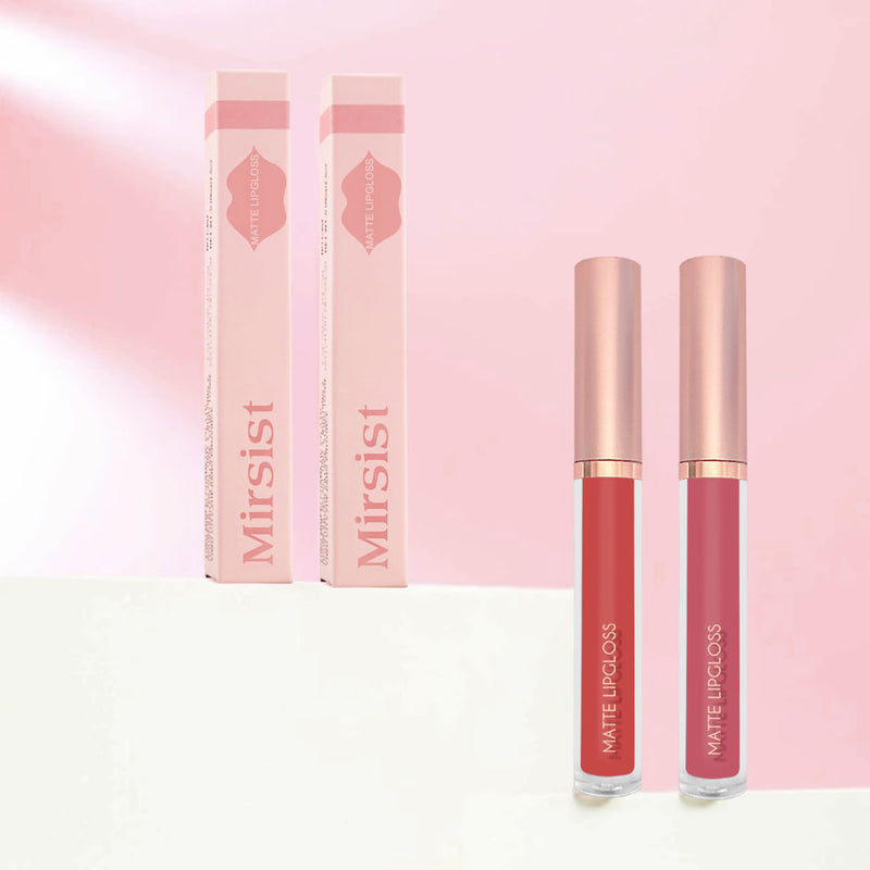 Gloss Labial Mate de 12 Cores em Tons Nude